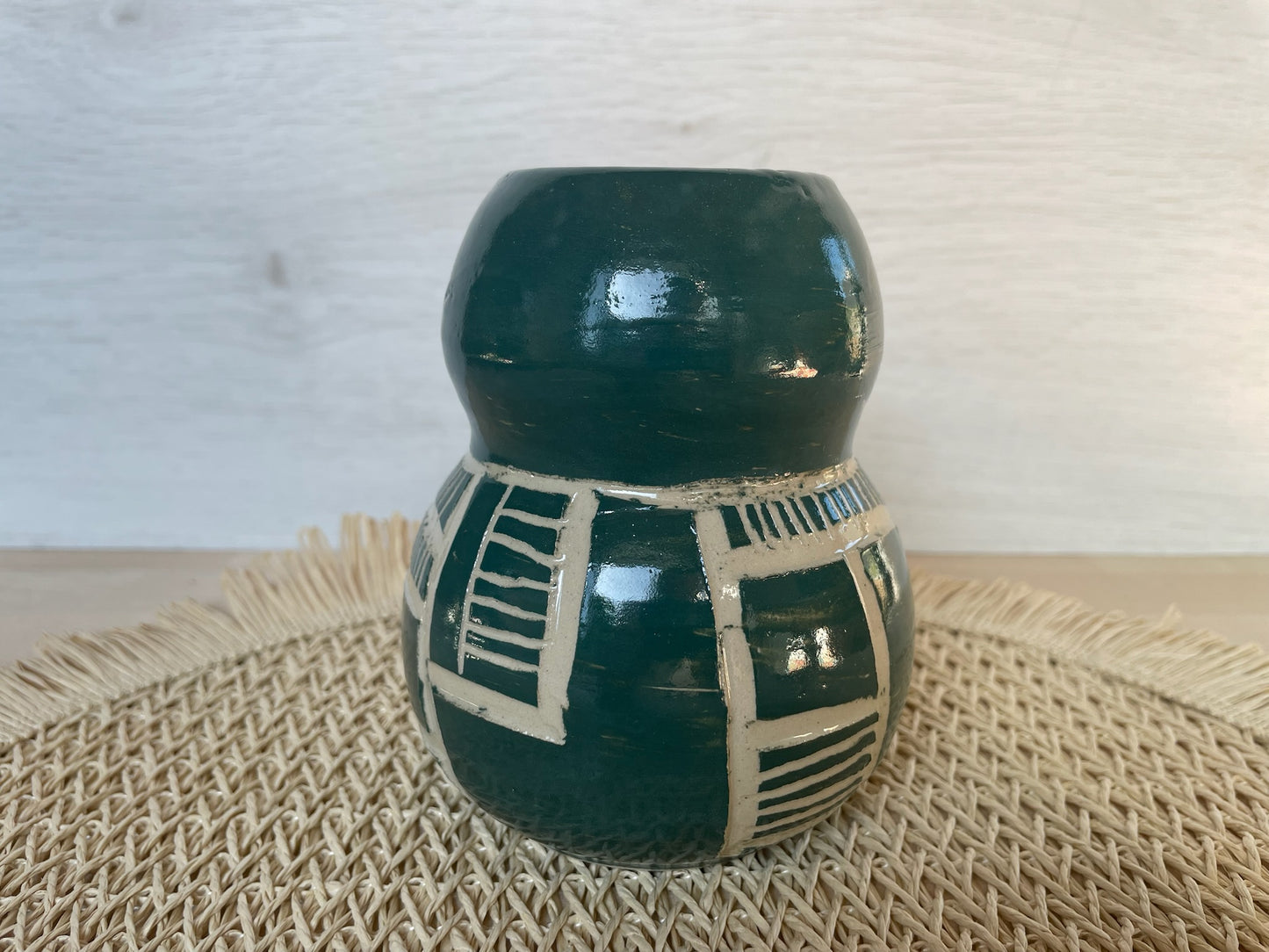 Petit vase boules graphiques