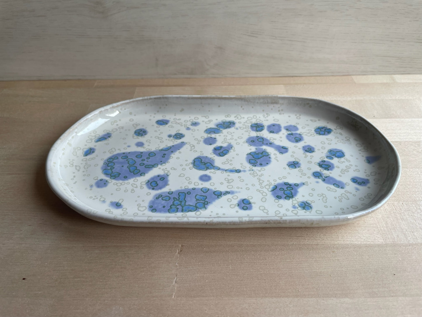 Petit plateau Blanc/bleu