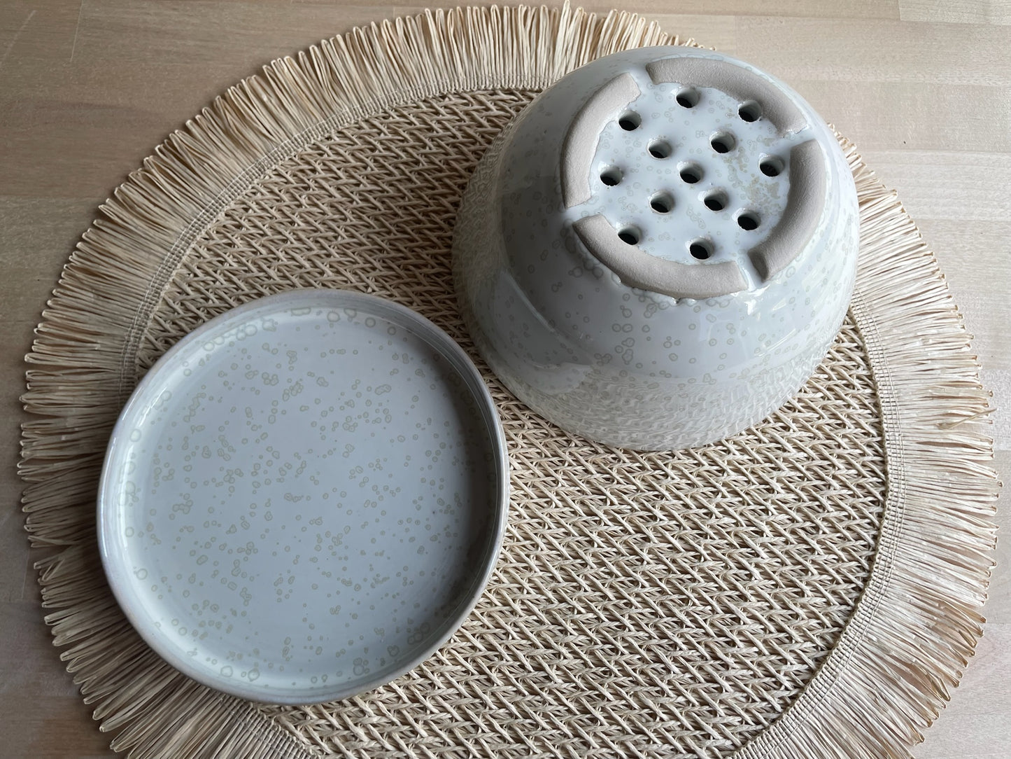Bol égouttoir avec petite assiette
