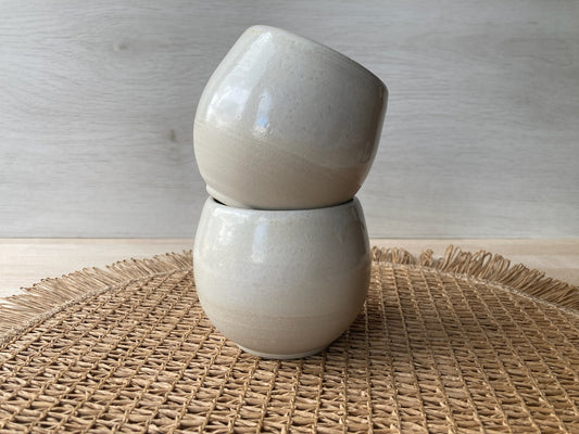 Lot de 2 tasses beiges sans anse