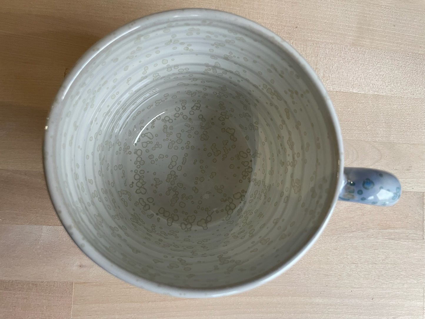 Très grande tasse à thé ou à soupe Coeur Bleu