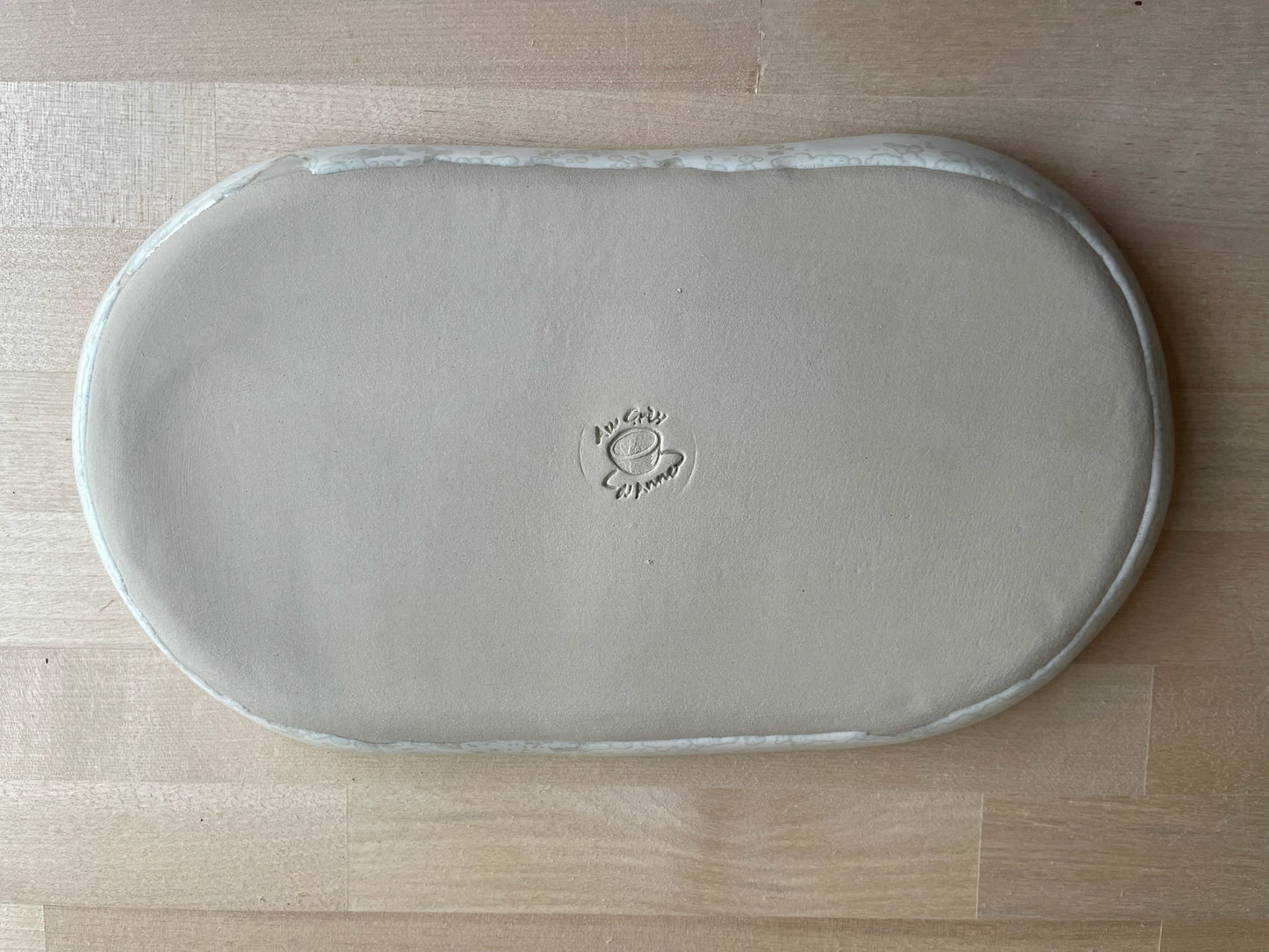 Petit plateau Blanc/bleu