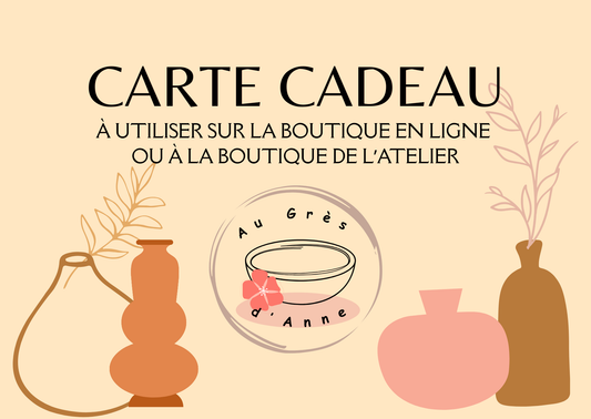 Carte cadeau - boutique Au Grès d'Anne