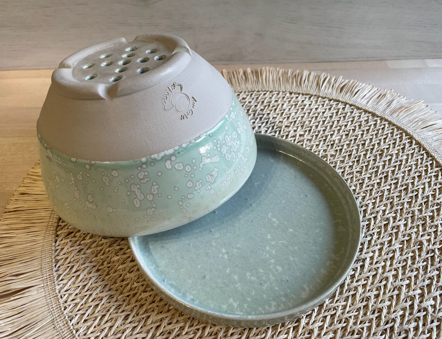 Bol égouttoir avec petite assiette