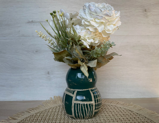 Petit vase boules graphiques