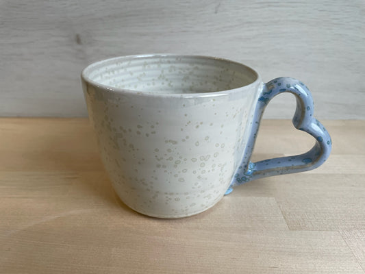 Très grande tasse à thé ou à soupe Coeur Bleu